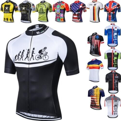 Weimostar Pro Cycling Jersey Men Team Racing Bicycle Cycling Clothing Maillot Ciclismo MTB Bike Jersey Top Cycling Shirt USA UK