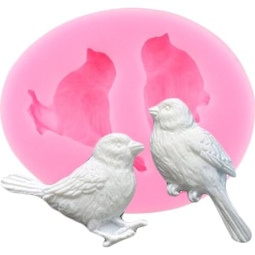 Birds Shape Silicone Mold Fondant Molds Chocolate Gumpaste Mould Cake Decorating Tools Cupcake Topper Resin Clay Candy Moulds