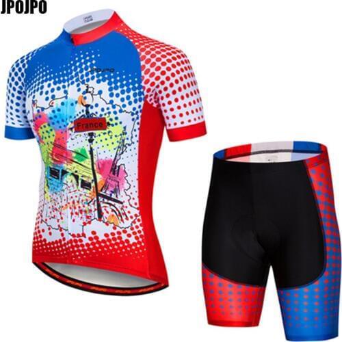 JPOJPO Pro Team Bicycle Wear MTB Cycling Clothing Cycling Sets Ropa Ciclismo Bike Uniform Summer Cycling Bib Shorts Suit