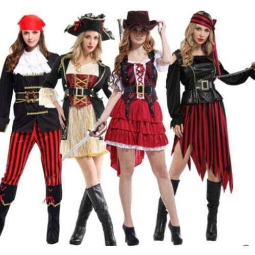 Newest Captain pirates caribbean pirates Carnival Party Costume jack hat halloween costume adult cosplay pirate Lovers clothing