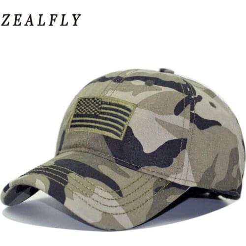 Embroidery American Flag Camouflage Baseball Cap For Men Usa Flag Snapback Hat Bone Dad Caps Gorras Tactical Casquette Hombre