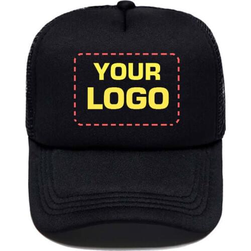 YOUR LOGO personalized customized DIY Printed Funny Women Men Unisex Parent-child Hats Mesh Visor Outdoor Sun Hat