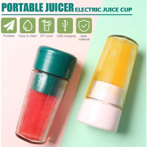Mini Portable Electric Fruit Juicer Cup Handheld Smoothie Maker with USB Charging for Home Office Travel Sports