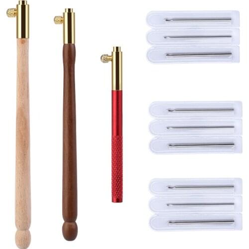 MIUSIE Embroidery Punch Needle with 3 Needles Punch Pen Embroidery Cross Stitch Craft Kit French Crochet for Sewing Knitting