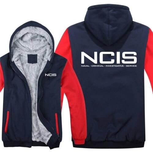 NCIS Police Hoodies Men Fashion Coat Pullover Fleece Liner Jacket NCIS Sweatshirts Hoody
