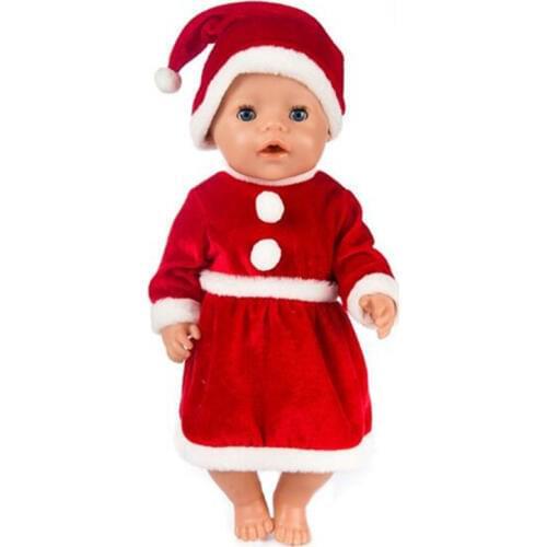 Hot Christmas Set Clothes Fit For born baby 43cm Doll Clothes Doll Accessories For 17inch Baby Doll