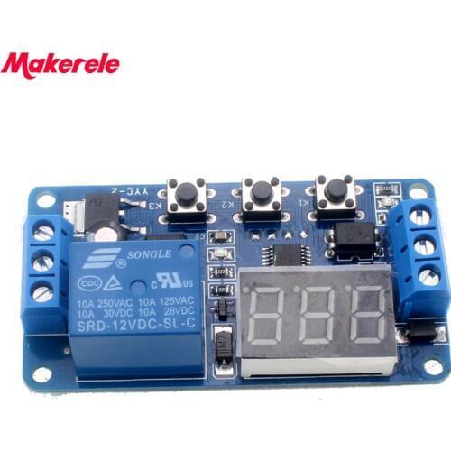 New Timer Relay DC 12V LED Display Digital Delay Control Switch Module PLC Automation