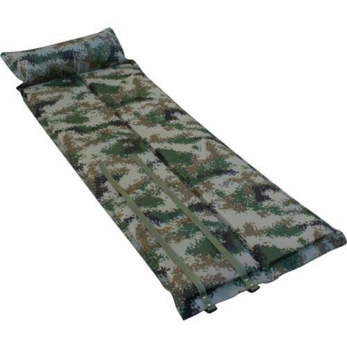 Outdoor Travel Camping Mat Foldable Automatic Inflatable Cushion Thick Waterproof Camouflage Tent Mats Sleeping Mat With Pillow