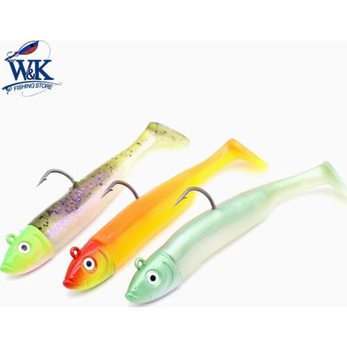 Slinky Shad 095# with 12g Jig Head 7.5cm Soft Bait High Action Swimbait Zander Bass Fishing Lure Black Minnow Type