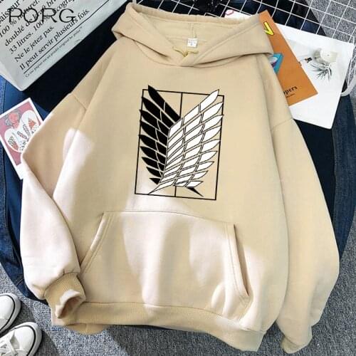Attack on Titan Hoodies Pullover Casual Printing Hooded Streetswear Sweatshirt Men Women Unisex