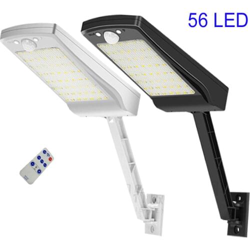900lm 56Led Solar Light Outdoor Waterproof Lighting For Garden Wall path Rotable Pole Lamp 3 Modes