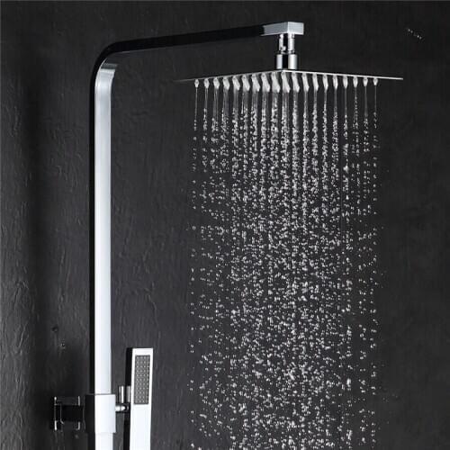 Rainfall Shower Head Stainless Steel Ultra-thin Showerheads 20x20cm 8inch Square Rain Shower Bathroom Top Thin Sprayer