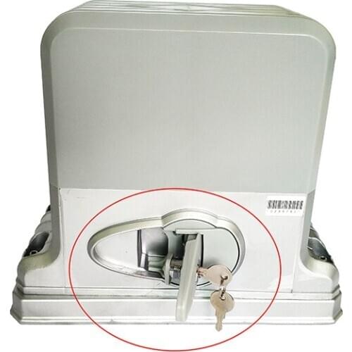 Manually open the lock part for the 1800kg sliding door gate motor with metal keys