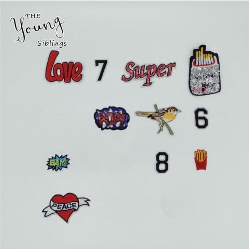 High quality Black Fashion Hot melt Adhesive Applique Embroidery Patches stripe DIY Iron on patch Clothing Accessory C2158-C2174