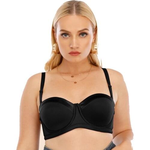 Melansheng 2021 Push Up Multi-Way St Strapless Bra For Big Breasts Plus Size Large Cup D For Women Tube Bra Black Invisible
