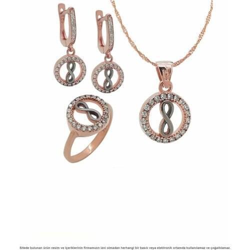 Rose Plated Infinity Ladies Triple Set
