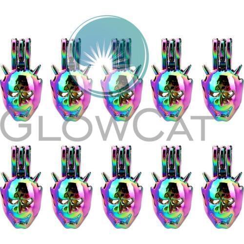 10X C841 Rainbow Demon Beads Cage Jewelry Making Essential Oil Diffuser Pearl Cage Locket Pendant Gift