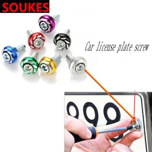 12X Car Styling License Plate Nut bolt Screws Cover For Ford ranger Mondeo Kuga Fiat 500 Abarth Nissan Ashqai J11 J10 Juke Jeep