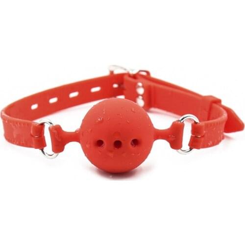 2 Sizes Soft Safety Silicone Open Mouth Gag Ball Bondage Restraints Sex Toys For Women Slave Gag With Open Holes For Couples