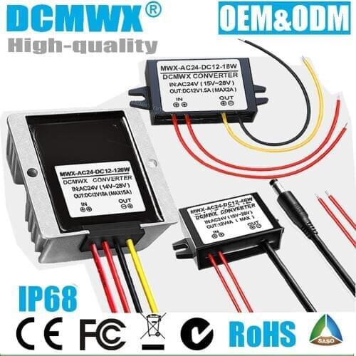 AC24V or DC24V to DC12V 1A-10A AC-DC step-down Converters Battery buck voltage to 12V Constant voltage Monitoring transformer