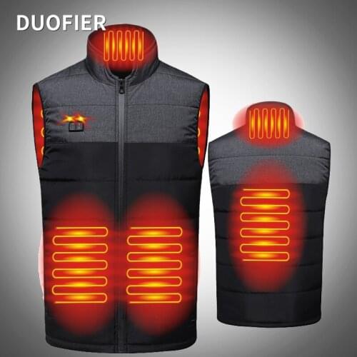 4 Heated Vest Zones Electric Heated Jackets Men Women Sportswear Coat USB Heating Couple Winter Warm Windproof Jacket Camping