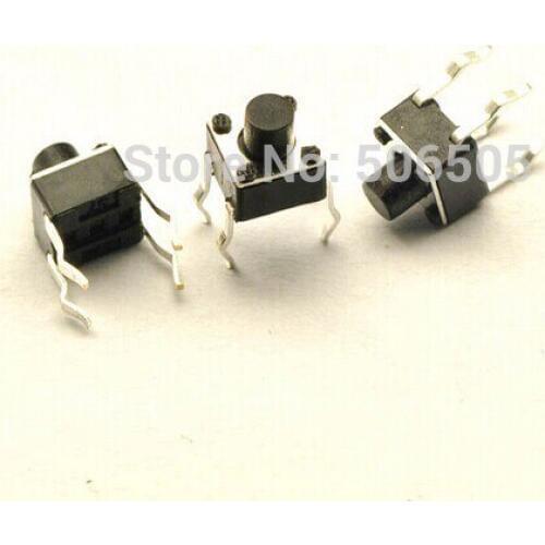6x6x6.5mm 4pin DIP Tactile Tact Mini Push Button Switch Micro Switch Momentary 100pcs/lot