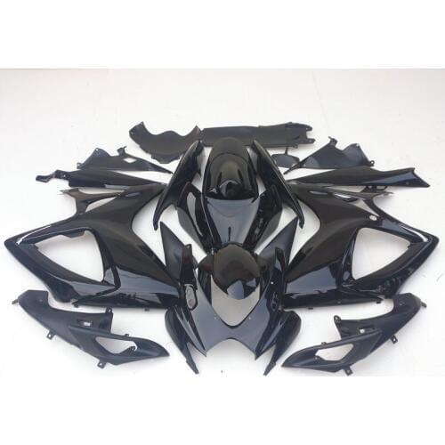 ABS All Gloss Black Fairing kit for SUZUKI GSXR 600 750 06 07 K6 GSXR600 GSXR750 2006 2007 Motorcycle Fairings set+gifts
