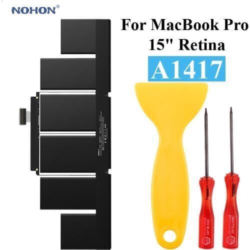 Nohon Laptop Battery For A1417 Apple MacBook Pro 15" Retina A1398 Mid 2012 Early 2013 MD831LL/A MC975LL/A MC976LL/A ME665LL/A