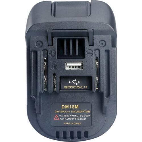 20V To 18V Battery Conversion Dm18M Li-Ion Charger Tool Adapter For Milwaukee Makita Bl1830 Bl1850 Batteries