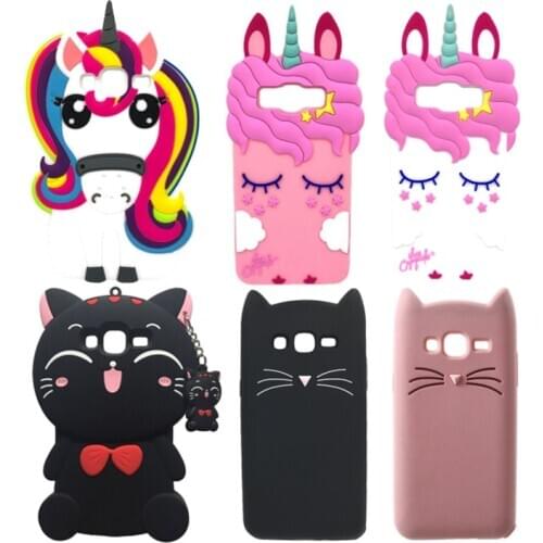 For Samsung J3 Phone Cases Cute 3D Cat Back Soft Silicone Case For Samsung Galaxy J3 2016 J320 Cartoon Cover For Samsung J3 2015