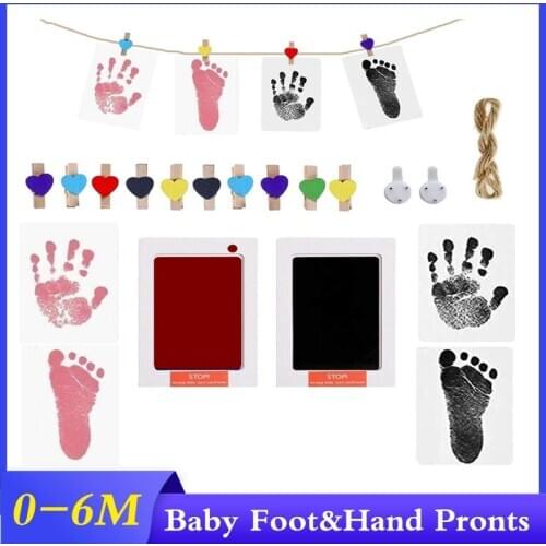 1pc Ink Pad for Baby Foot and Hand Print 0-3-6M Bebe Souvenirs Footprint Make Safe Non-toxic Baby Footprints Handprint No Touch