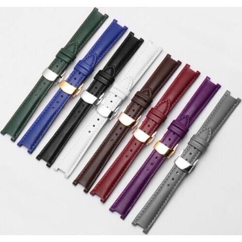 Yopo Color Genuine leather watchband concave interface wristband for WF16R009SP GC1332 1333 1335 male and female bracelet