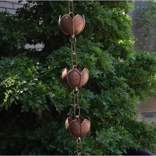 2.6m Copper Rain Bell Drainage Chain