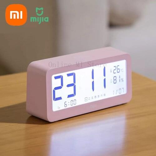 New Xiaomi Mijia Deli Electronic alarm clock Large screen display Time display snooze function temperature and humidity display