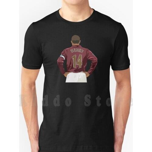 Legend Thierry Henry T Shirt DIY Big Size 100% Cotton Legend Thierry Henry France French 14 Premier Invincibles 2004 2005 2006