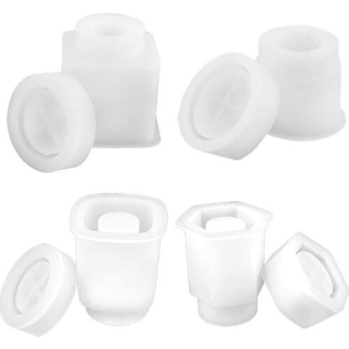 Storage Bottle Jar Crystal Resin Mold Sealed Container with Lid Silicone Mould W0YA