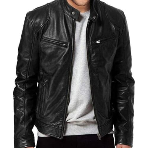 Glufigh Men's Faux Leather Jackets