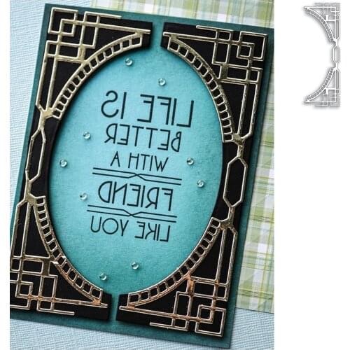 Hot Sale DECO CURVE BORDER Metal Cutting Die Scrapbook Embossed Paper Card Album Craft Template Cut Stencils 2021 New Arrive