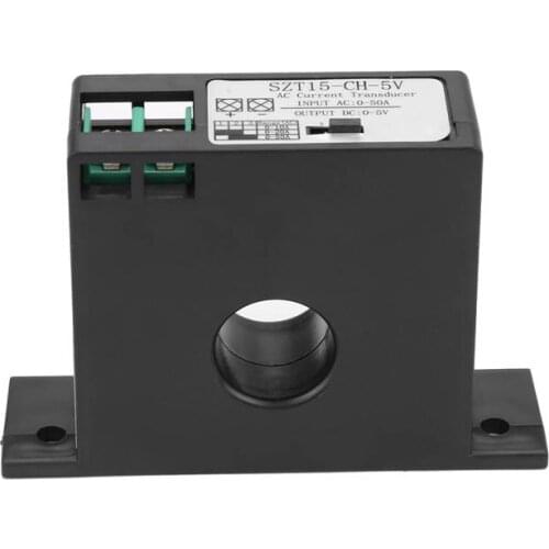 Micro Switch AC Current Transducer Transmitter Current Mutual Inductor AC 0 TO 50A to DC 0 TO 5V SZT15 CH 5V Rotary Switch