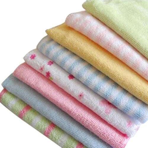8pcs Soft Baby Cotton Bath Towel Newborn Infant Washcloth Feeding Wipe Kid Face Cloth Children Handkerchief