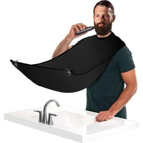 Beard Apron- Cape Beard Trimming Bib for Men Shaving & Hair Catcher Waterproof Non-Stick Beard Catcher