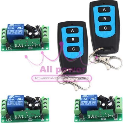 Low Price Hot Sell RF Wireless Remote Control Switches DC 12V 10A 1CH Radio Control Relay