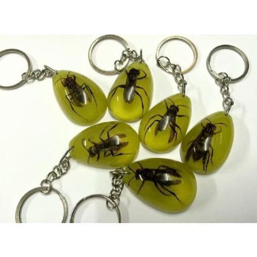 News--bee insect with water drop keychain 5 pcs best sale jewelry