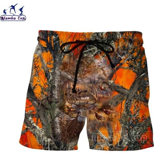 Mamba Top Hunter Hunting Moose Men Shorts Women Cool 3D Print Animal Wild Boar Cute Dog Antelope Sports Camouflage Cosplay Pants