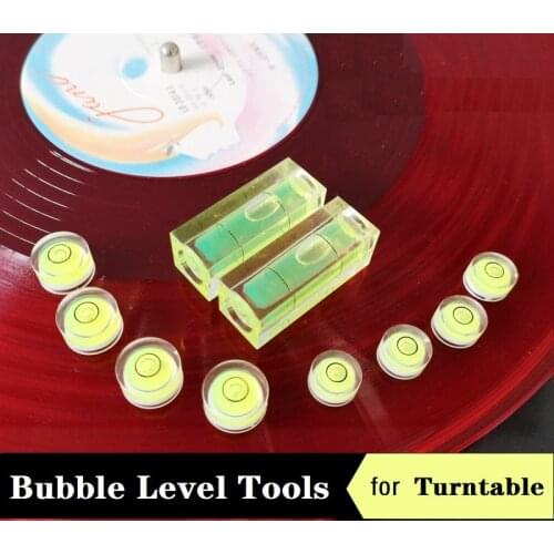Phono High Accuracy Spirit Level Of Beads Arcylic Round Mini Bubble Level Tools Horizontal Instrument for Turntable