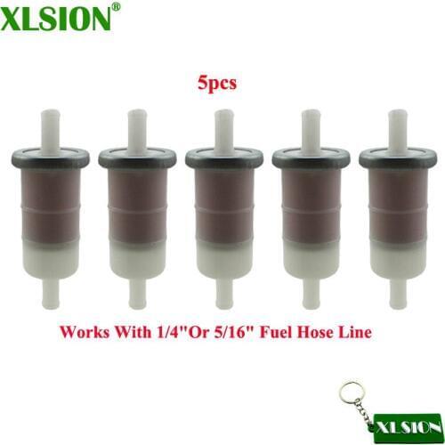 XLSION 5x Fuel Filter For Kawasaki 49019-1055 FD501D FD501V FD590V FD611V FD620D Yamaha 1FK-24560-00 FZR400 XV535 FZR600R XJ600