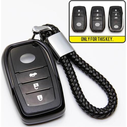 TPU Car Key Case Key Cover Key Protector For Toyota Chr C-hr Land Cruiser 200 Avensis Auris Corolla Car Holder Shell Car Styling
