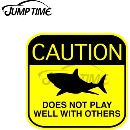 Jump Time 13 x 11.9cm Caution Does Not Play Well With Others Car Stickers Trunk Decal Car Accessories Vinyl Scratch-Proof Decor