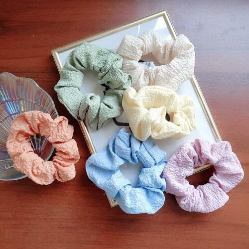 Women Elegant Solid Elastic Hair Bands Ponytail Holder Scrunchies Tie Hair Rubber Band Headband Lady Hair Accessories Headwear