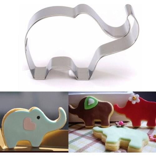 1pc Cookie Mold Stainless Steel Elephant Shape Cake Fondant Mold Cookie Cutter Kitchen Accessories